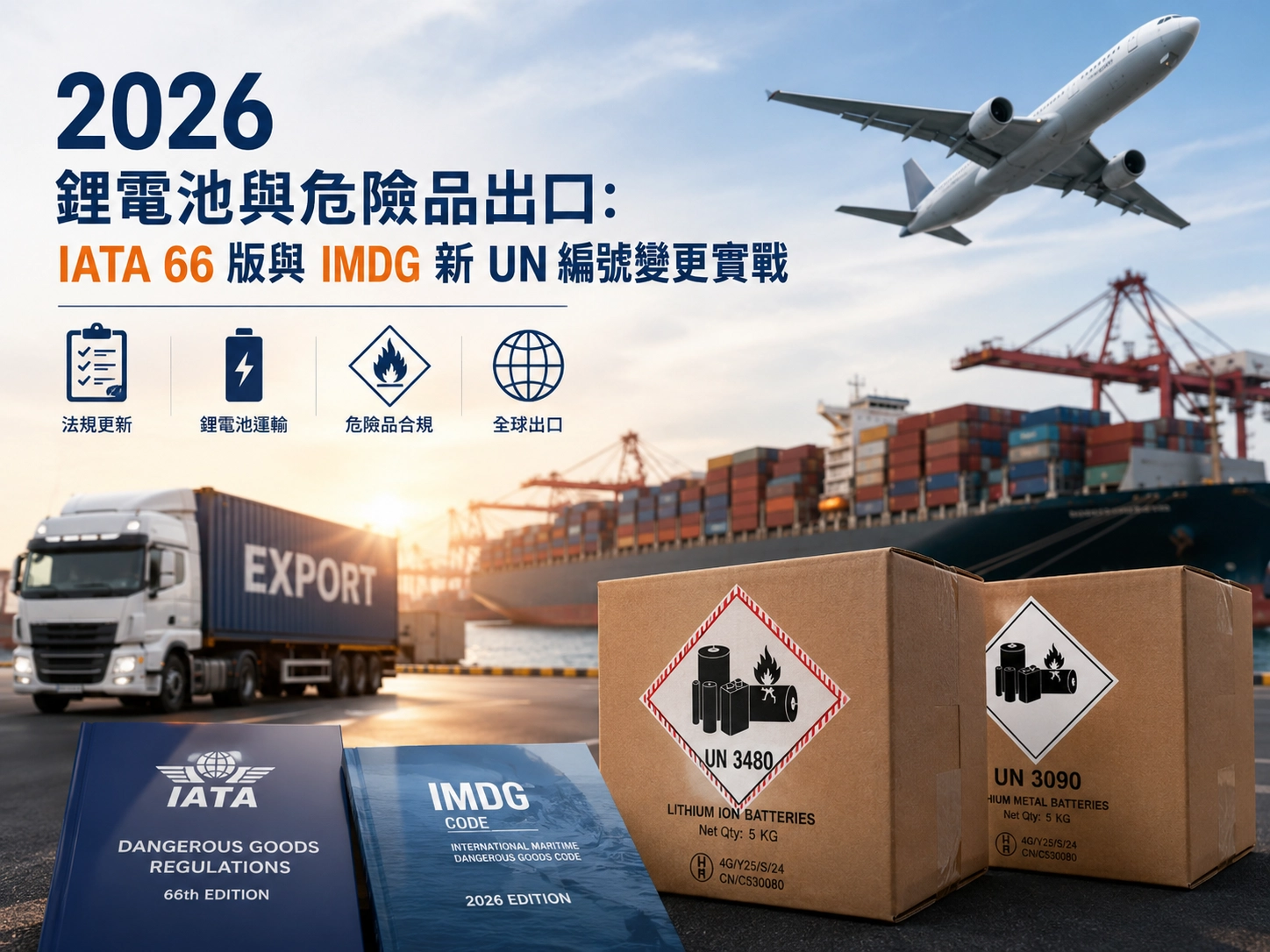 2026 鋰電池與危險品出口：IATA 66 版與 IMDG 新 UN 編號變更實戰