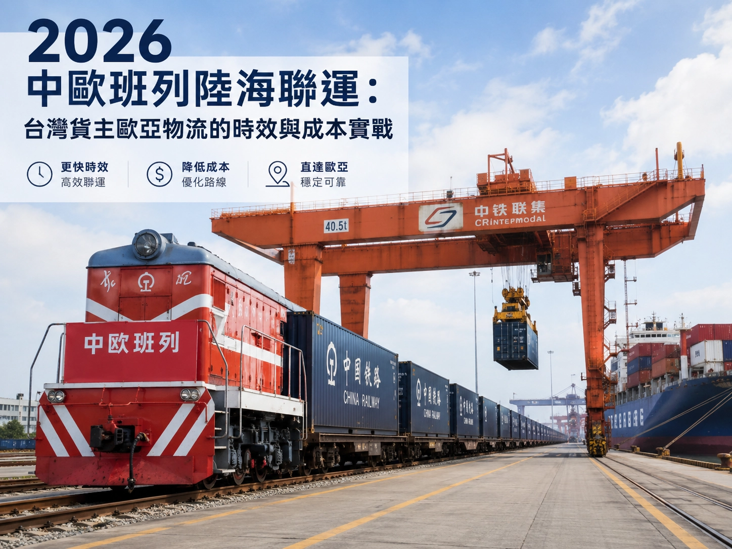 2026 中歐班列陸海聯運：台灣貨主歐亞物流的時效與成本實戰