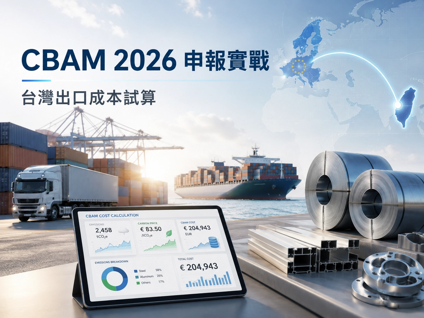 CBAM cost calculation and logistics overview