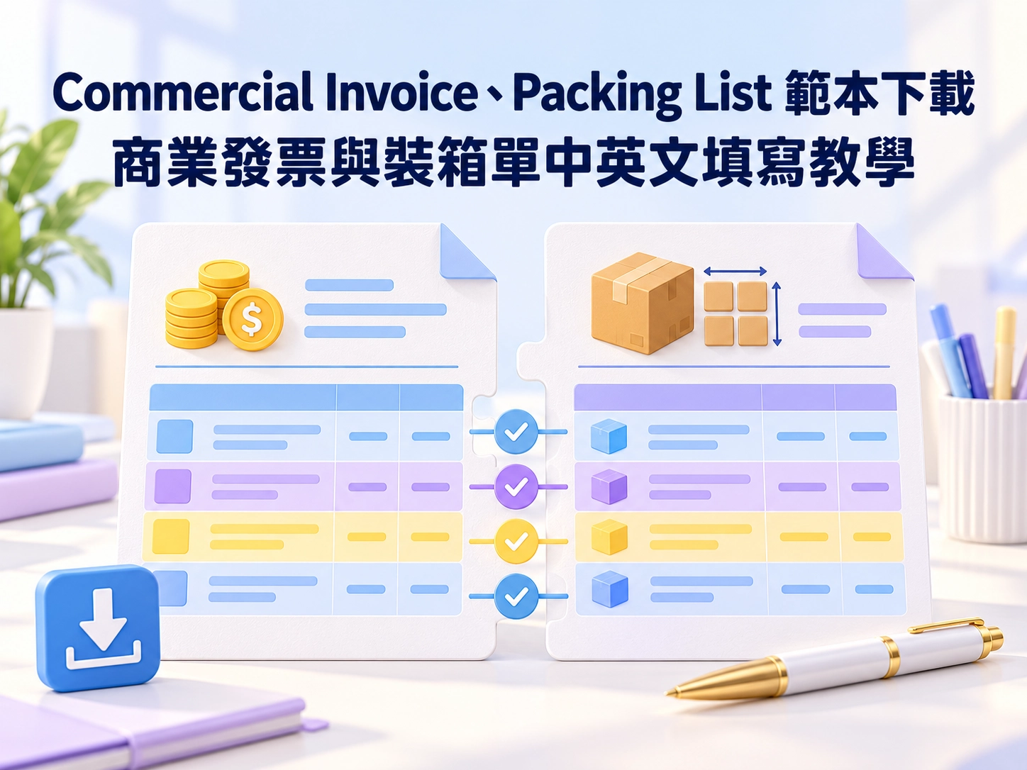 commercial invoice packing list templates taiwan